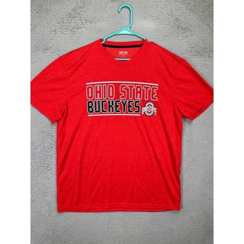 Ohio State Buckeyes Shirt Adult 2XL Red Graphic Tee T-Shirt Short Sleeve Mens